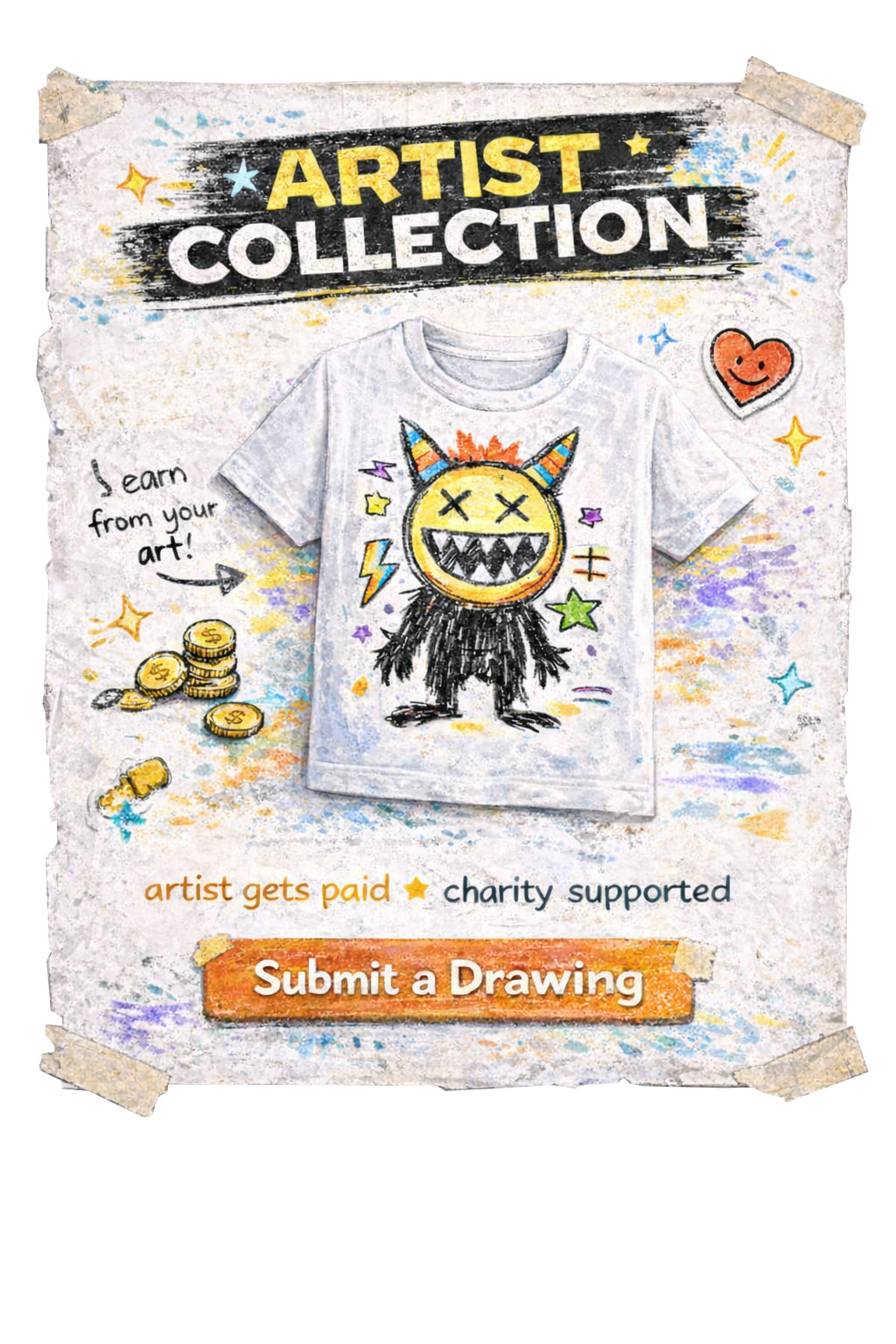 Choose Size, Color, Age Group and Upload Your Art